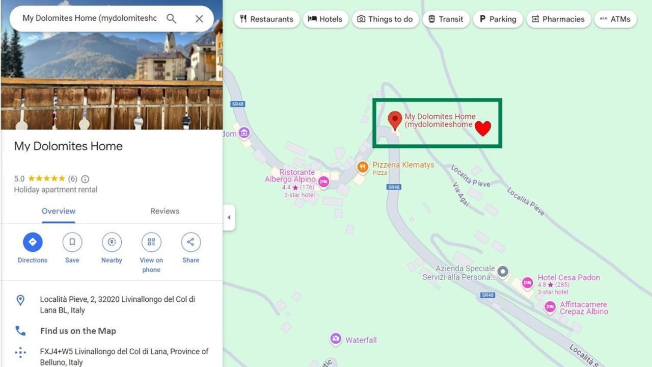 My Dolomites Home Ливиналлонго-дель-Коль-ди-Лана Экстерьер фото